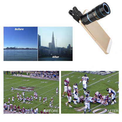 Telephoto PRO Clear Image Lens Zooms 8 times closer! For all Smart Phones & Tablets with Camera