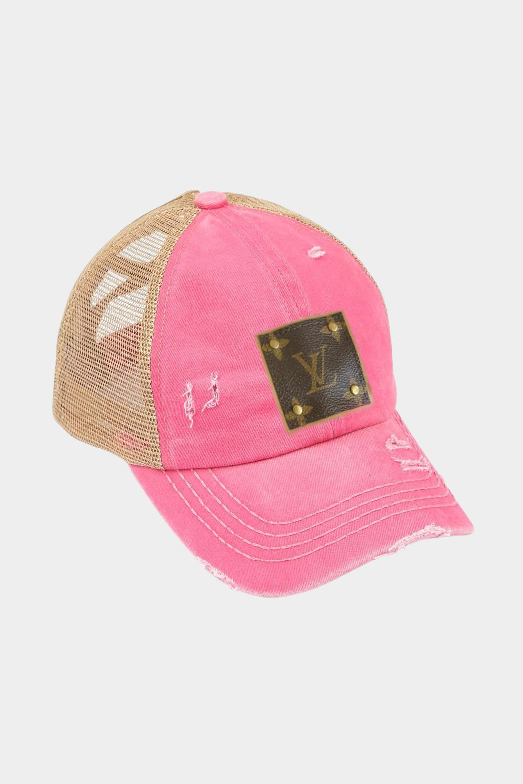 Upcycled Distressed Trucker Cap