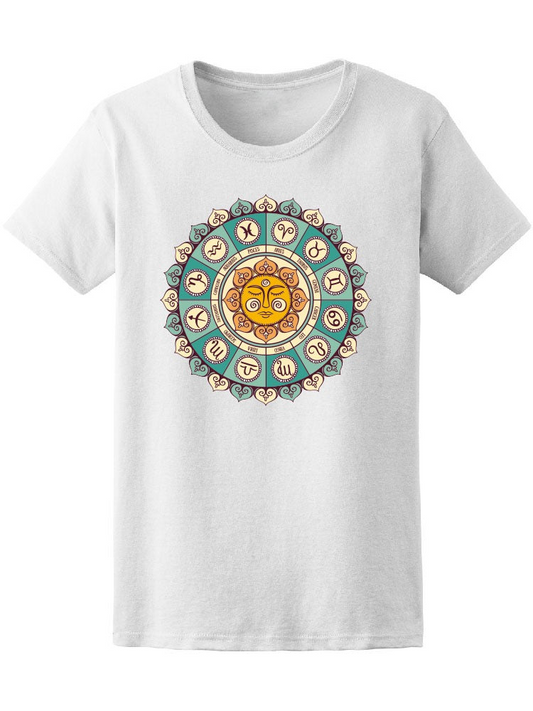 Zodiac Mandala Symbols & Sun Tee Women's -Image by Shutterstock