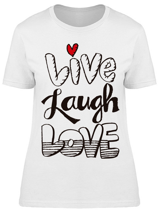 Laugh Love Graphic Tee Women's -Image by Shutterstock