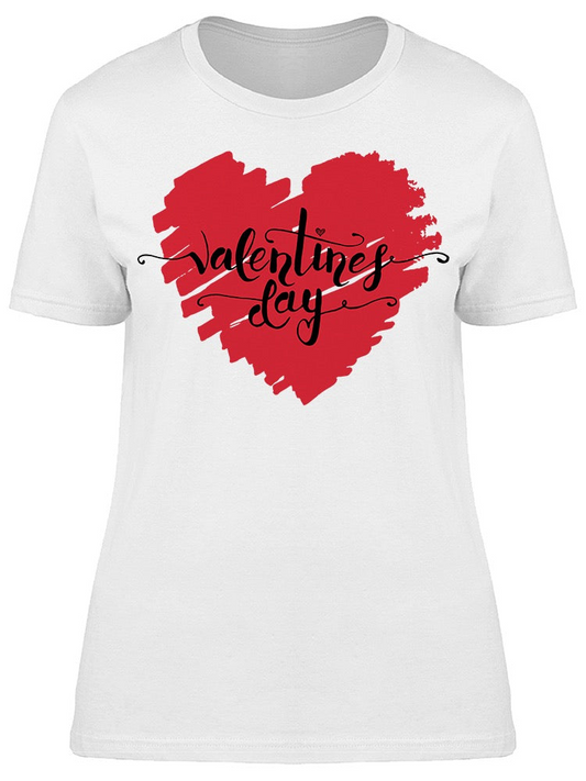 Sketched Valentines Day Tee Women's -Image by Shutterstock