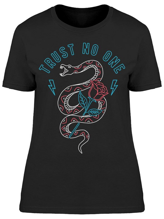 Trust No One Snake Rose Tee Women's -Image by Shutterstock