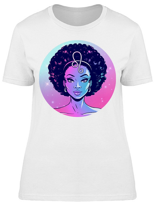 Leo Beautiful Girl Face Tee Women's -Image by Shutterstock