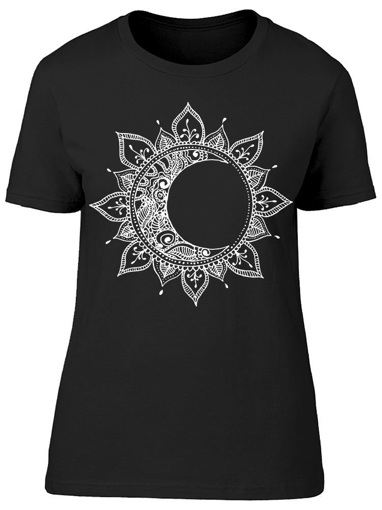 Hand Drawn Sun And Moon Art Tee Women's -Image by Shutterstock