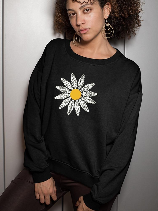 Daisy Sequins Art Sweatshirt Women's -Image by Shutterstock