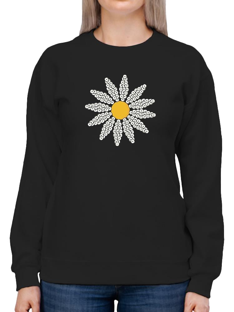 Daisy Sequins Art Sweatshirt Women's -Image by Shutterstock