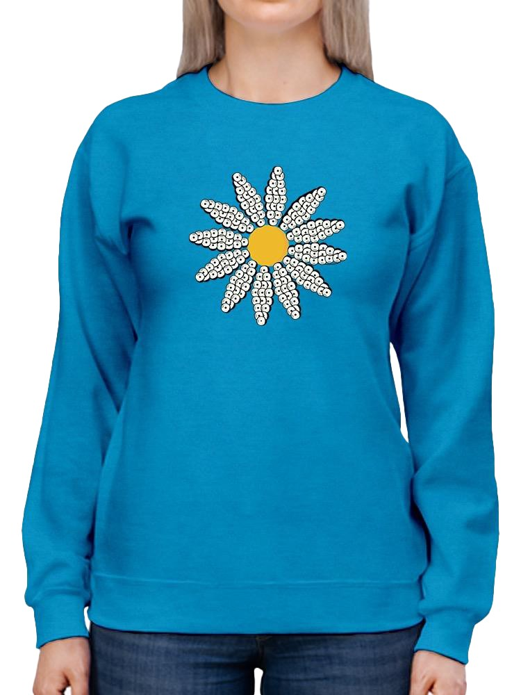 Daisy Sequins Art Sweatshirt Women's -Image by Shutterstock