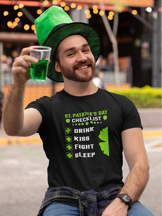 St. Patrick's Day Checklist T-shirt -Image by Shutterstock