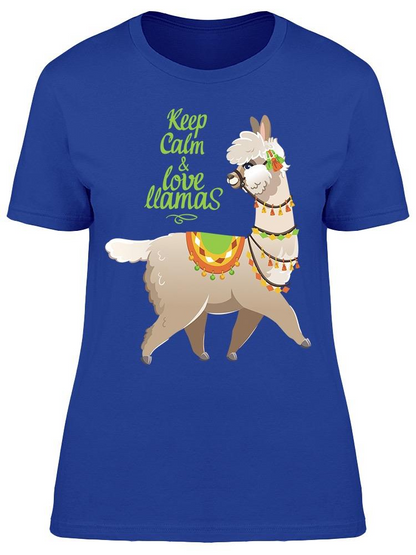 Keep Calm: Love Llamas Tee Women's -Image by Shutterstock