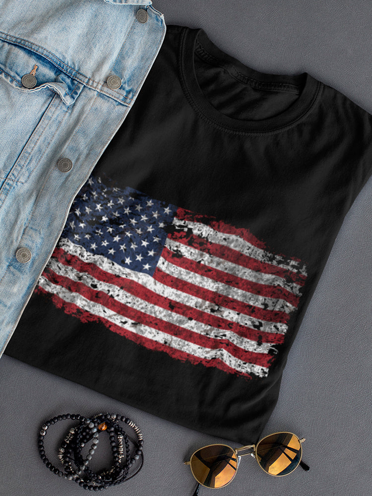 Grunge Style Flag Women's T-shirt