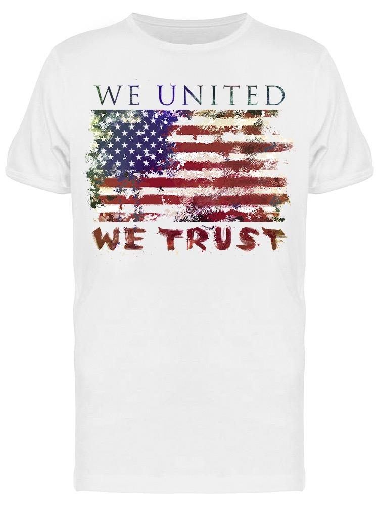 American Flag And Text Tee Men's -Image by Shutterstock