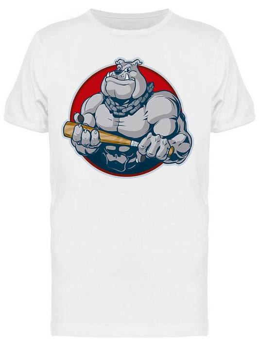 Cartoon. Muscular Bulldog Tee Men's -Image by Shutterstock