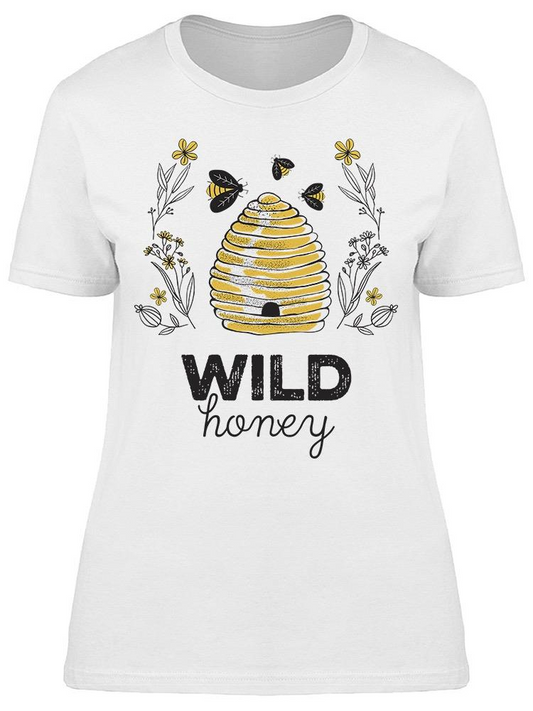 Hive Cartoon. Wild Honey  Tee Women's -Image by Shutterstock