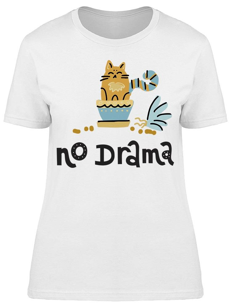 No Drama Kitty On Flowerpot Tee Women's -Image by Shutterstock