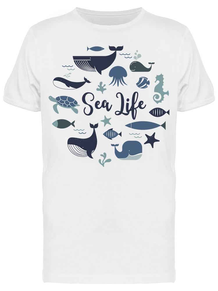 "sea Life" Ocean Animals Circle Tee Men's -Image by Shutterstock