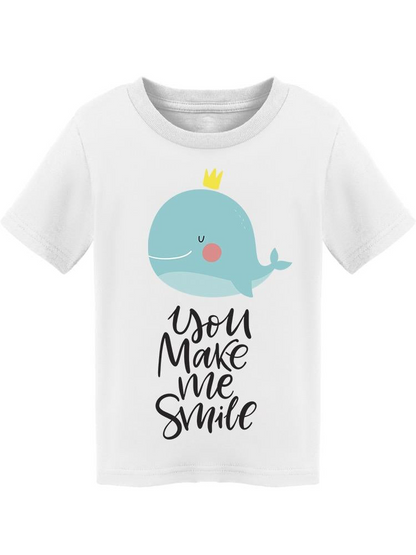Whale You Make Me Smile Tee Toddler's -Image by Shutterstock
