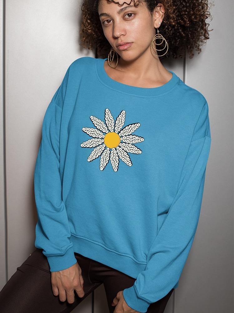 Daisy Sequins Art Sweatshirt Women's -Image by Shutterstock