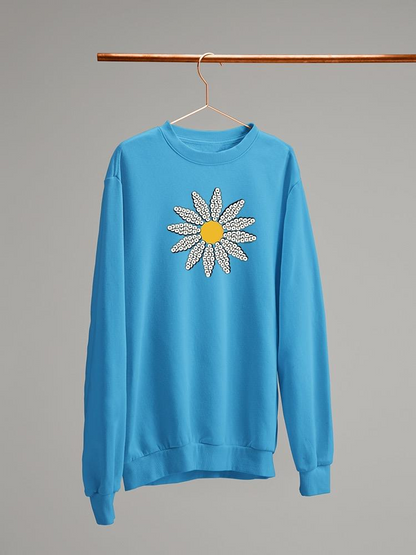 Daisy Sequins Art Sweatshirt Women's -Image by Shutterstock