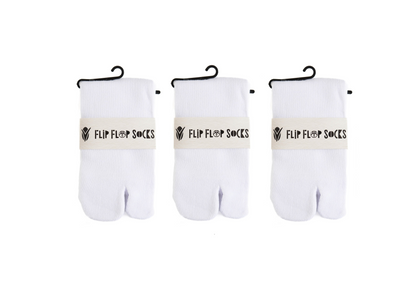 V-Toe Flip-Flop Socks Ankle Tabi 3 Pairs Thicker Comfy Warm Styles White Casual or Athletic