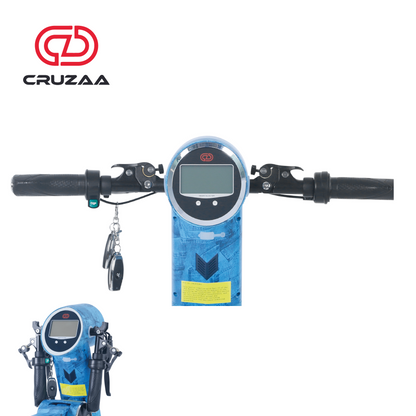 The Limited Edition Cruzaa Electric Scooter - 45km Range & 35kmh Top Speed Cruzaa Built in Bluetooth & Speakers +USB - Denim Blue