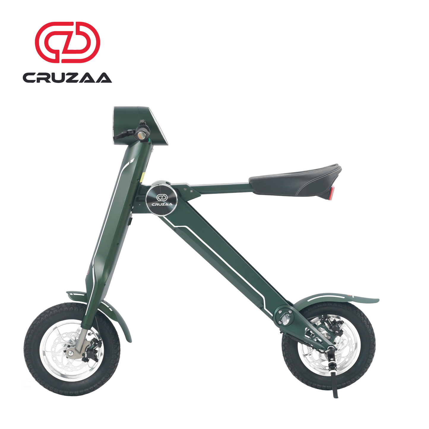 The Limited Edition Cruzaa Electric Scooter - 45km Range & 35kmh Top Speed Cruzaa Built in Bluetooth & Speakers + USB - Magno Green