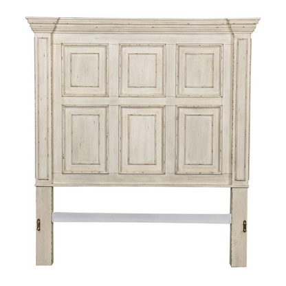 Big Valley White Stone Queen Panel Bed