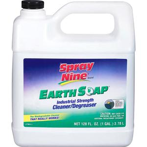 Spray Nine Earth Soap Cleaner/Degreaser - Concentrate Liquid - 128 fl oz (4 quart) - 4 / Carton - Clear