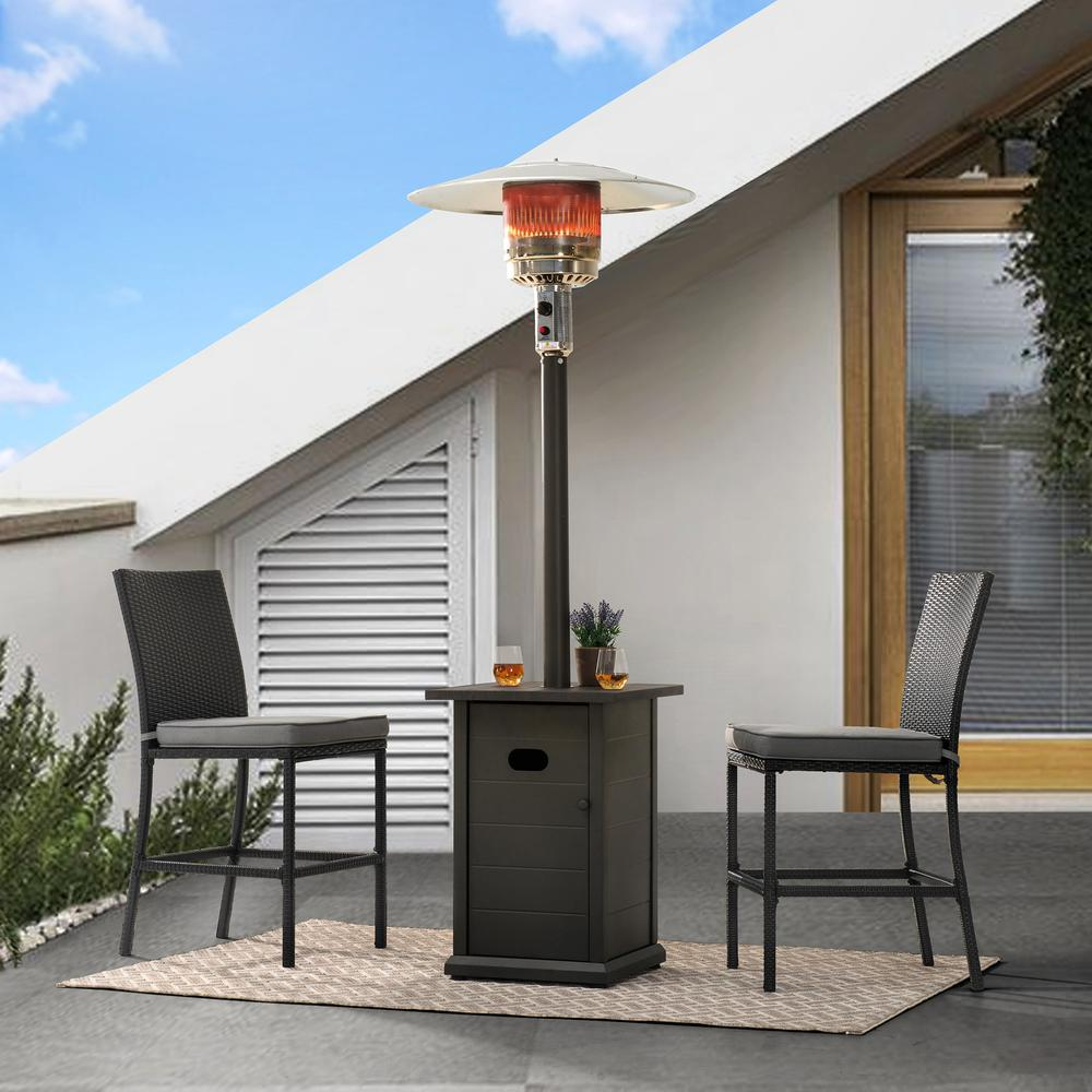 Sunjoy 40,000 BTU Steel Frame Outdoor Patio Propane Gas Heater with Table Top