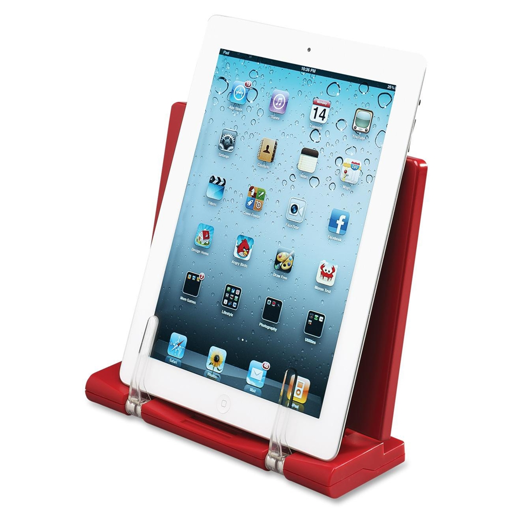 Sleek Tablet Stand - 1 Each - Red