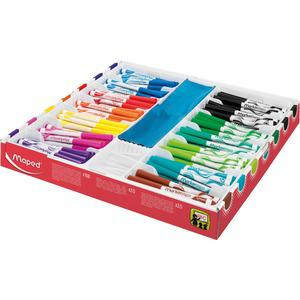 Helix Whiteboard Markers - Fine Marker Point - 1.4986 mm Marker Point Size - Bullet Marker Point Style - Assorted - 168 / Box