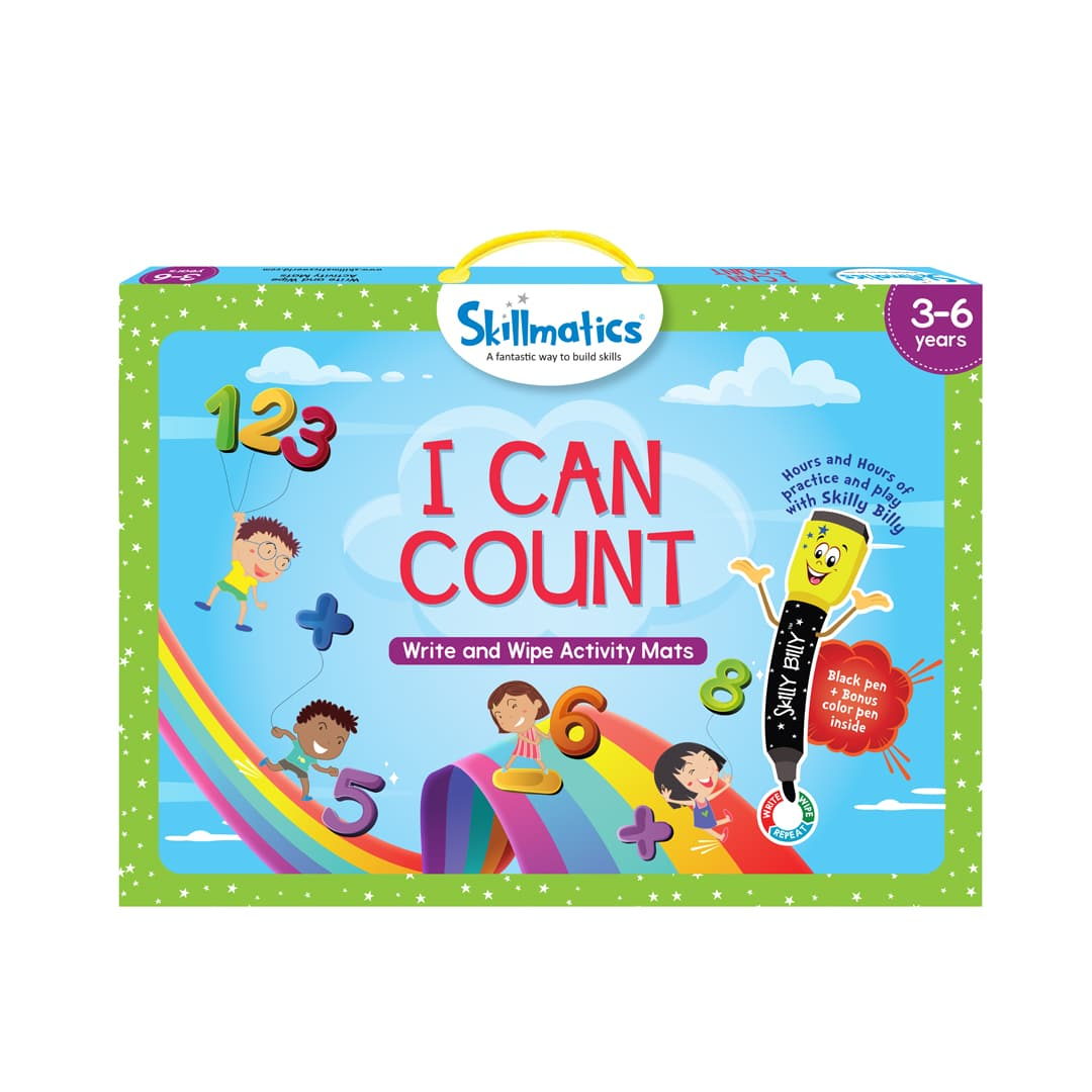 Skillmatics Educational Game I Can Count | Gifts & Preschool Learning for Kids Ages 3 to 6 | Reusable Activity Mats with 2 Dry Erase Markers