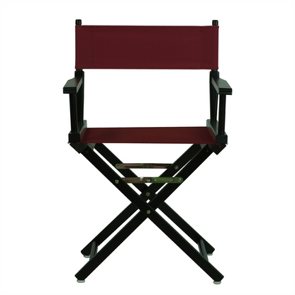 18" Director's Chair Black Frame-Burgundy Canvas