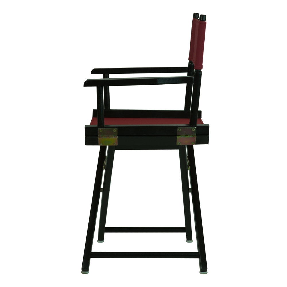 18" Director's Chair Black Frame-Burgundy Canvas