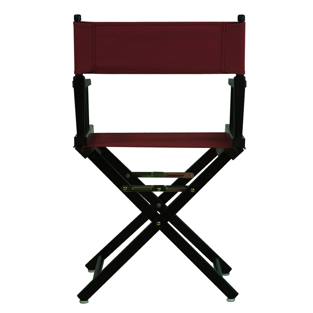 18" Director's Chair Black Frame-Burgundy Canvas