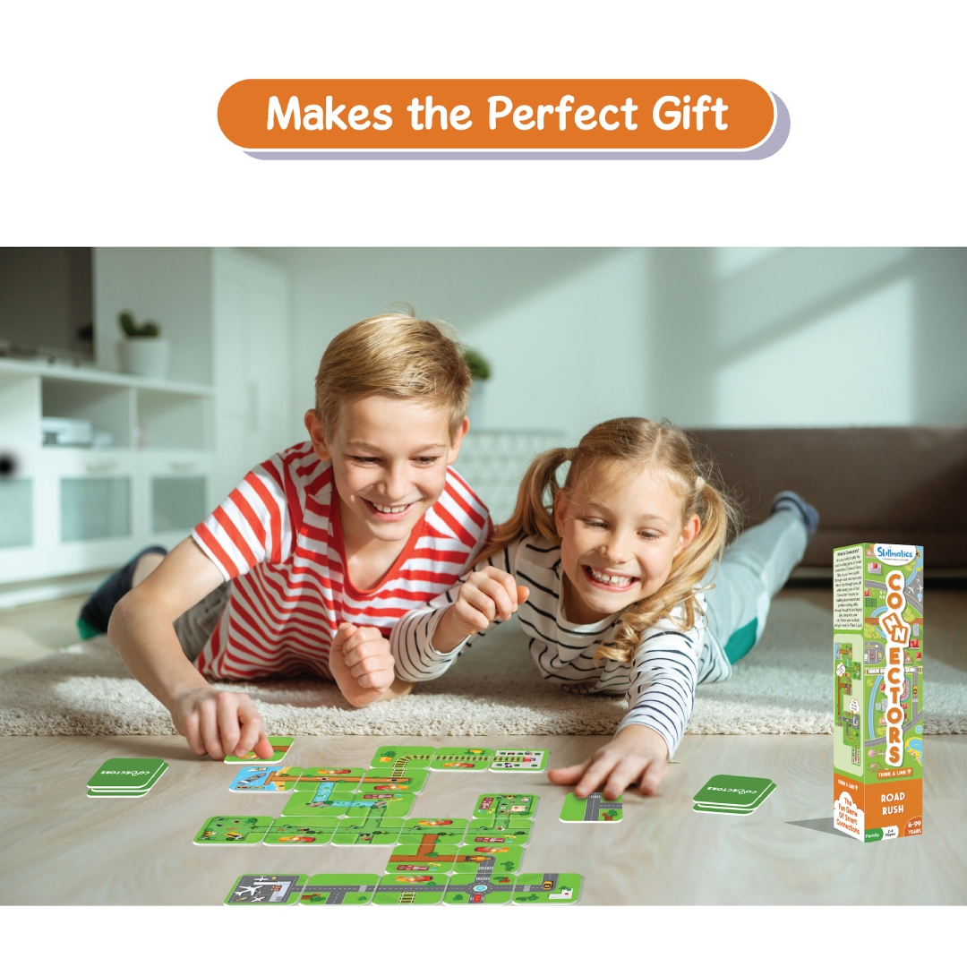 Skillmatics Educational Game : Connectors Road Rush | Gifts for 6 Years Old and Up | Super Fun for Travel & Family Game Night