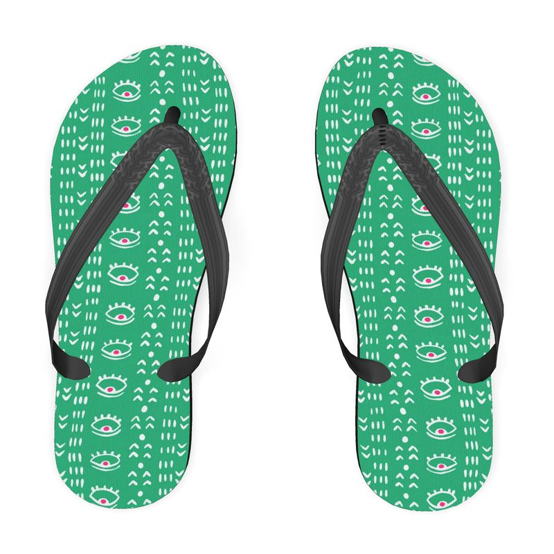 Green-Eyed, Women's Flip Flops