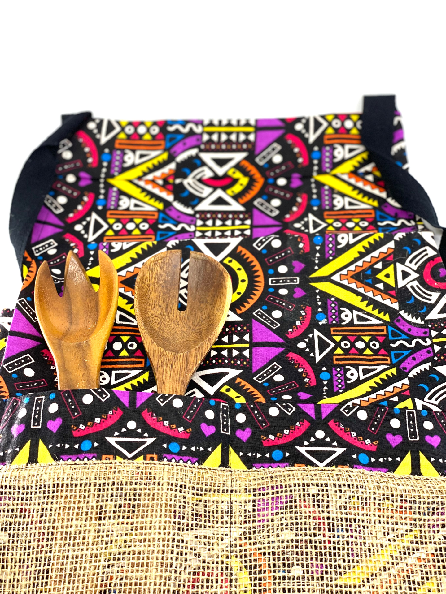 The Mashona Burlap Pocket Wax Print Aprons