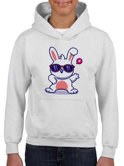 Cool Bunny W Sunglasses Hoodie -Image by Shutterstock