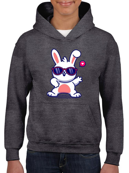 Cool Bunny W Sunglasses Hoodie -Image by Shutterstock