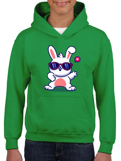 Cool Bunny W Sunglasses Hoodie -Image by Shutterstock