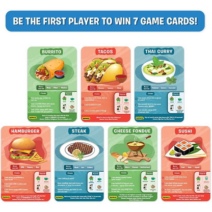 Skillmatics Card Game: Guess in 10 Foods Around The World, Gifts for 8+ Years, Game of Smart Questions, Fun for Outdoors, Travel & Family Game Night