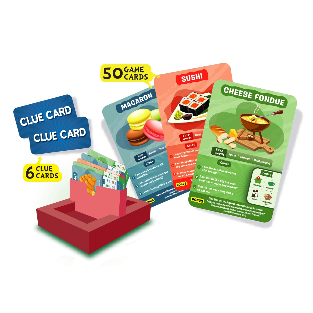 Skillmatics Card Game: Guess in 10 Foods Around The World, Gifts for 8+ Years, Game of Smart Questions, Fun for Outdoors, Travel & Family Game Night