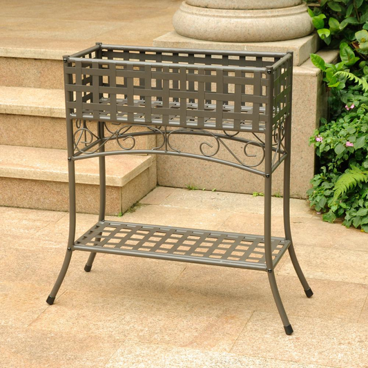 Mandalay Iron Rectangular Plant Stand