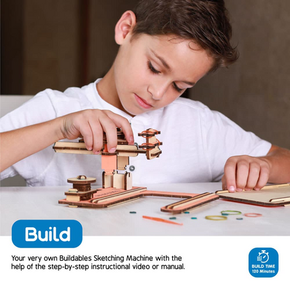 Skillmatics STEM Building Toy : Buildables Sketching Machine | Gifts for 8 Year Olds and Up | Educational & Construction Activity Kit