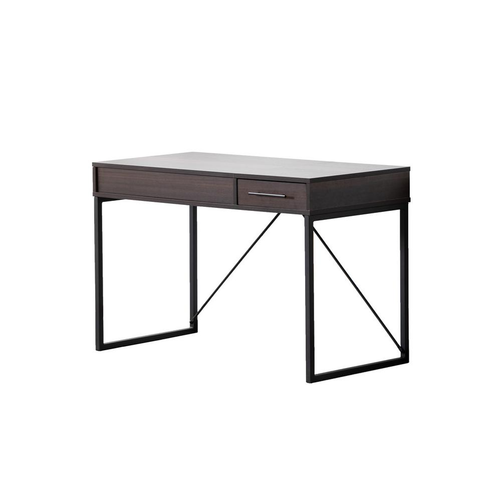 Juno Dark Brown Wood Lift Top Desk with Hidden Storage and Drawer