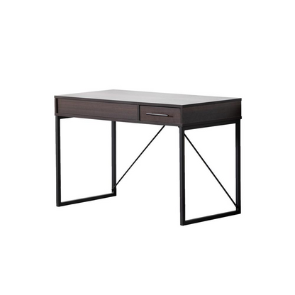 Juno Dark Brown Wood Lift Top Desk with Hidden Storage and Drawer