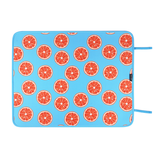 Neoprene Poolside Seating Mat, Protect Your Swimsuit & Skin (Oranges)