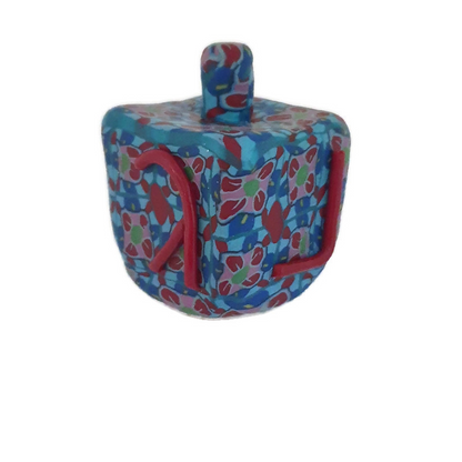 Hanukkah Dreidel Red and Blue Canework