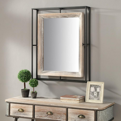 ALTA COLLECTION MIRROR W/Fir and Metal/Brown