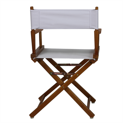 18" Director's Chair Honey Oak Frame-White Canvas